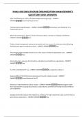 PHHA 430 &lpar;HEALTHCARE ORGANIZATION MANAGEMENT&rpar; QUESTIONS AND ANSWERS