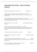 Alexander the Great - Unit 2 Ancient History Actual Exam With 100&percnt; Verified Correct Answers&period;