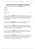 HENRY FORD PHARM TEST QUESTIONS AND ANSWERS