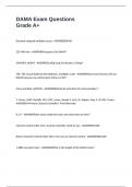 DAMA Exam Questions Grade A&plus;