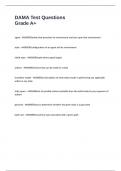 DAMA Test Questions Grade A&plus;