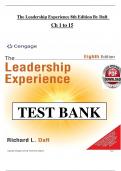 Test Bank for The Leadership Experience&comma; 8th Edition by Richard L&period; Daft