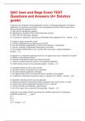 QAC laws and Regs Exam TEST Questions and Answers &lpar;A&plus; Solution guide&rpar;