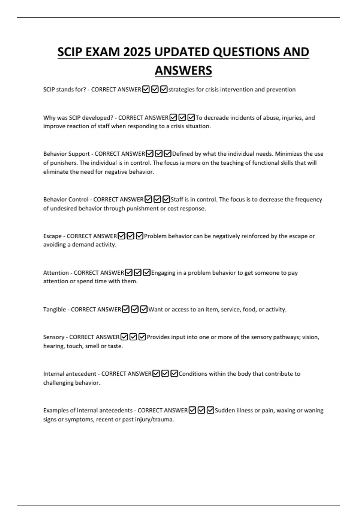 SCIP EXAM 2025 UPDATED QUESTIONS AND ANSWERS - SCIP - Stuvia US