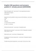 English 255 questions and answers graded A&plus; already passed &lpar;2025&sol;2026&rpar;
