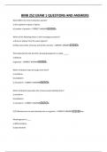 BMB 252 EXAM 1 QUESTIONS AND ANSWERS