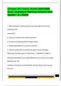 Chapter 20&colon; Family Health 2025&sol;2026  Exam Questions Marking Scheme New  Update &vert; A&plus; Rated
