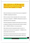 WGU C232-Intro to HR Management  2025&sol;2026 Exam Questions Marking  Scheme New Update &vert; A&plus; Rated