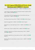 LI &sol; LE Course UPDATED ACTUAL  Exam  Questions and CORRECT Answers 