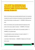 YTH AVOP Test 2025&sol;2026 Exam  Questions with Detailed Verified  Answers &lpar;100&percnt; Correct Answers&rpar; &vert;  Already Graded A&plus;