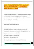 2025 ITE QUESTIONS&vert; WITH ALREADY  SOLVED CORRECTLY ANSWERS&excl;&excl; &vert;  ASSURED SUCCESS  