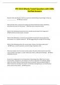PSY 3213 Oftenly Tested Questions with 100&percnt; Verified Answers