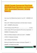 CPAER Canada Commercial Pilot Exam  2025&sol;2026 Exam Questions and Answers  100&percnt; Guaranteed Success &vert; Already  Rated A&plus; 