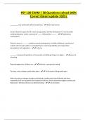 PSY 130 EXAM &vert; 50 Questions solved 100&percnt; Correct &lpar;latest update 2025&rpar;&period;
