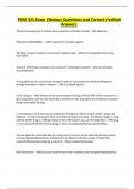 PHM 321 Exam Obvious Questions and Correct Verified Answers