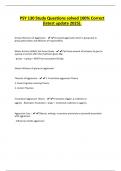 PSY 130 Study Questions solved 100&percnt; Correct &lpar;latest update 2025&rpar;&period;