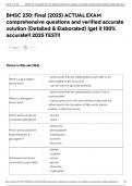 BMSC 230&colon; Final &lpar;2025&rpar; ACTUAL EXAM comprehensive questions and verified accurate solution &lpar;Detailed & Elaborated&rpar; &vert;get it 100&percnt; accurate&excl;&excl; 2025 TEST&excl;&excl;