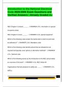 Introduction to the National Electrical  Code 2025&sol;2026 Exam Questions and  Verified Answers &vert; Already Graded A&plus; 