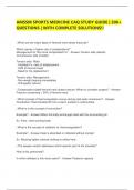 AMSSM SPORTS MEDICINE CAQ STUDY GUIDE &vert; 300&plus; QUESTIONS &vert; WITH COMPLETE SOLUTIONS&excl;&excl;