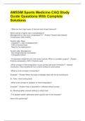 AMSSM Sports Medicine CAQ Study Guide Questions With Complete Solutions