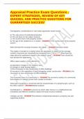 Appraisal Practice Exam Questions &sol; EXPERT STRATEGIES&comma; REVIEW OF KEY QUIZZES&comma; AND PRACTICE QUESTIONS FOR GUARANTEED SUCCESS&rsquo;