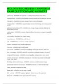 BIOLOGY EOC REVIEW- CHAPTER &num;7 EXAM QUESTIONS AND ANSWERS