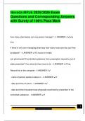 Nevada MPJE 2025&sol;2026 Exam  Questions and Corresponding Answers  with Surety of 100&percnt; Pass Mark