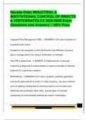 Nevada State INDUSTRIAL &  INSTITUTIONAL CONTROL OF INSECTS  & VERTEBRATES C2 2025&sol;2026 Exam  Questions and Answers &vert; 100&percnt; Pass 