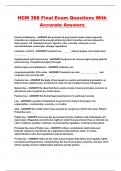 HCM 388 Final Exam Questions With Accurate Answers 