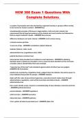 HCM 388 Exam 1 Questions With Complete Solutions 