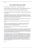 Texas DPS CID Exam 2025