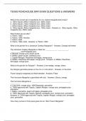 TEXAS ROADHOUSE BAR EXAM QUESTIONS & ANSWERS