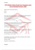 FCTC Written Study Guide Exam Questions with Correct Detailed Answers 2025