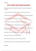 FCTC WRITTEN EXAM 2025-2026