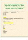 Boiler License Test 2025 Latest Prep Test  Bank With 250 Questions and Correct  Verified Answers&sol; Boiler Operator License  Exam 2025 Practice Test &lpar;Brand New&excl;&rpar;