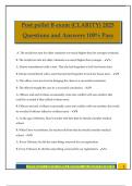 Post pellet B exam &lpar;CLARITY&rpar; 2025 Questions and Answers 100&percnt; Pass