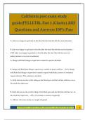 California post exam study guide&lpar;PELLETB&rpar;&period; Part 1 &lpar;Clarity&rpar; 2025 Questions and Answers 100&percnt; Pass