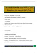 Neuroscience FINAL EXAM &ndash; USA 2025 Questions and Answers 100&percnt; Pass