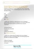Nursing 3100 Exam &num;2 Questions with Detailed Verified  Answers &lpar;100&percnt; Correct Answers&rpar; &sol;Already Graded A&plus;