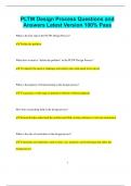 PLTW Design Process Questions and Answers Latest Version 100&percnt; Pass
