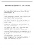 RBC 3 Review Questions And Answers