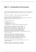 RBC 3 - LD Questions And Answers