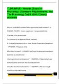 TLDR MPJE - Nevada &lpar;Board of  Pharmacy&comma; Licensure Requirements&comma; and  The Pharmacy&rpar; Get it 100&percnt; Correct  Answers