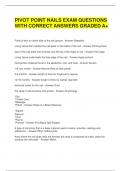PIVOT POINT NAILS EXAM QUESTIONS WITH CORRECT ANSWERS GRADED A&plus; 
