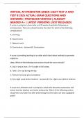 VIRTUAL ATI PREDICTOR GREEN LIGHT TEST A AND TEST B 2025 ACTUAL EXAM QUESTIONS AND ANSWERS &vert; PROFESSOR VERIFIED &vert; ALREADY GRADED A&plus; &vert; LATEST VERSIONS &lpar;JUST RELEASED&rpar;