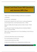 Guard Card Final Exam 2025 Questions and Answers 100&percnt; Pass