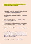 CUSECO TRAINING EXAM &lpar;ACTUAL 2025&sol;2026&rpar; QUESTIONS  WITH VERIFIED ANSWERS GRADED A&plus;