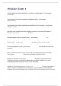 Aviation Exam 1 Complete Solution 100&percnt; Verified Answers Graded A&plus;&period;