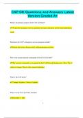 CAP GK Questions and Answers Latest  Version Graded A&plus;