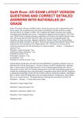 Swift River- ATI EXAM LATEST VERSION QUESTIONS AND CORRECT DETAILED ANSWERS WITH RATIONALES &vert;A&plus; GRADE